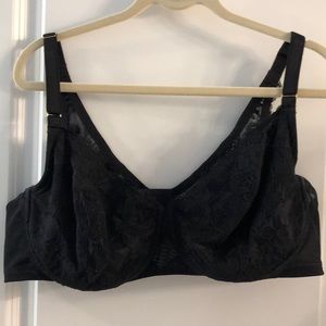 Torrid black lace unlined bra 44DDD